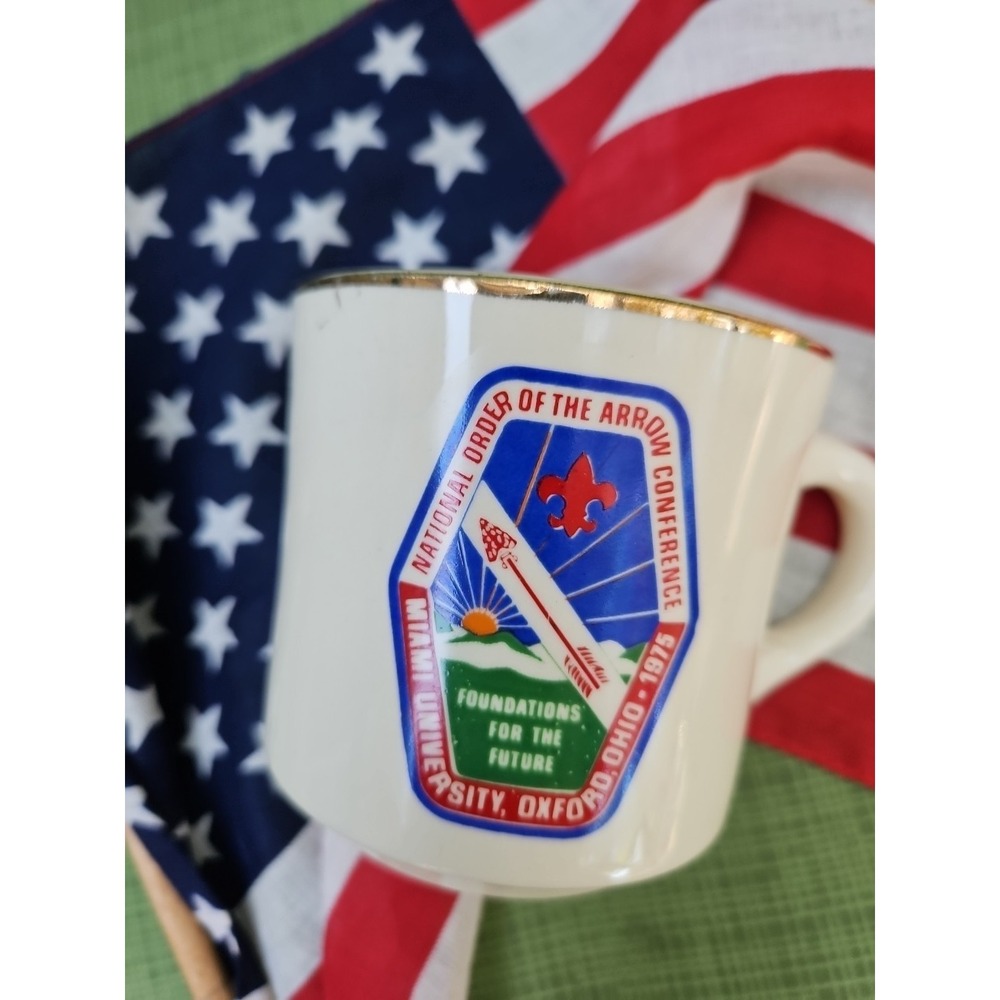 Boy Scouts of America Vintage Coffee Mug National ORDER OF THE ARROW Oxford 1975 - Picture 2 of 4